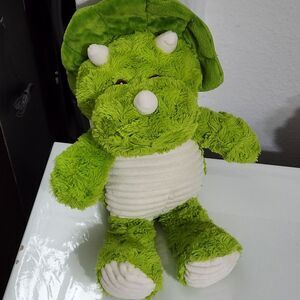 Baby Nursery Soft Sensory Sounds Green Dinosaur Plush Toy Stuffed Animal NEW